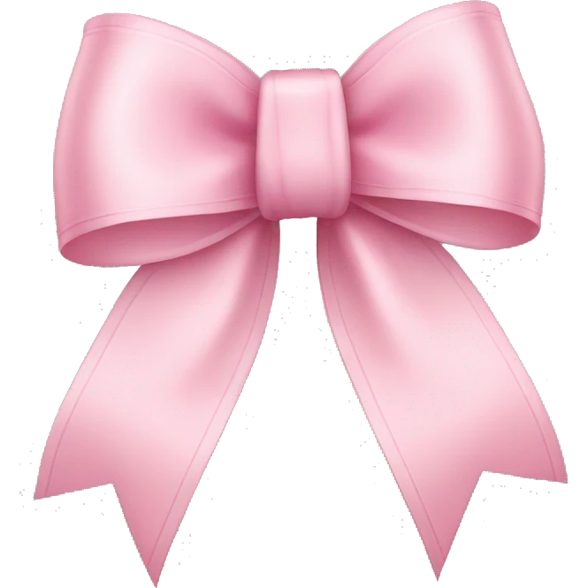 light pink ribbon bow emoji