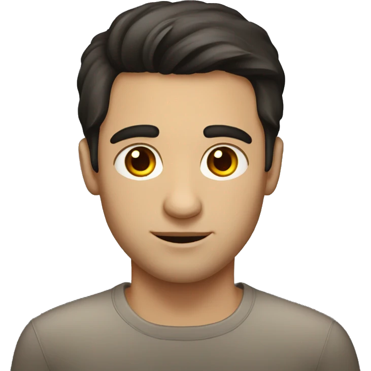 The guy is dark-haired, not Russian, with brown eyes emoji