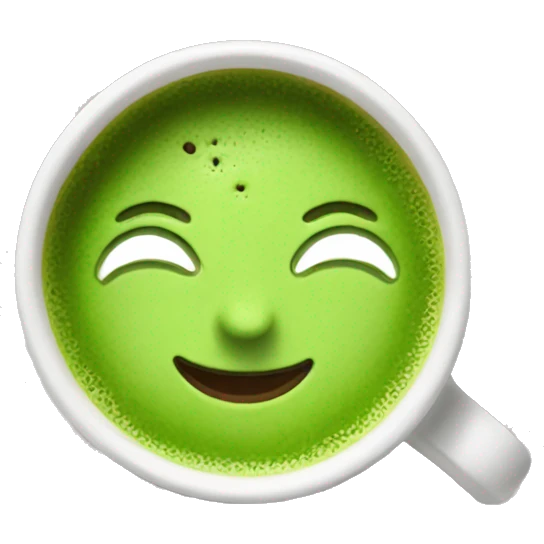 Matcha coffee emoji