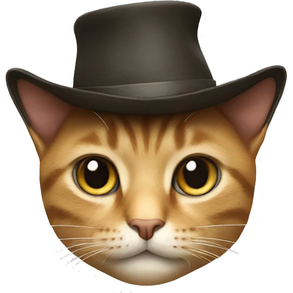 A cat with a hat emoji