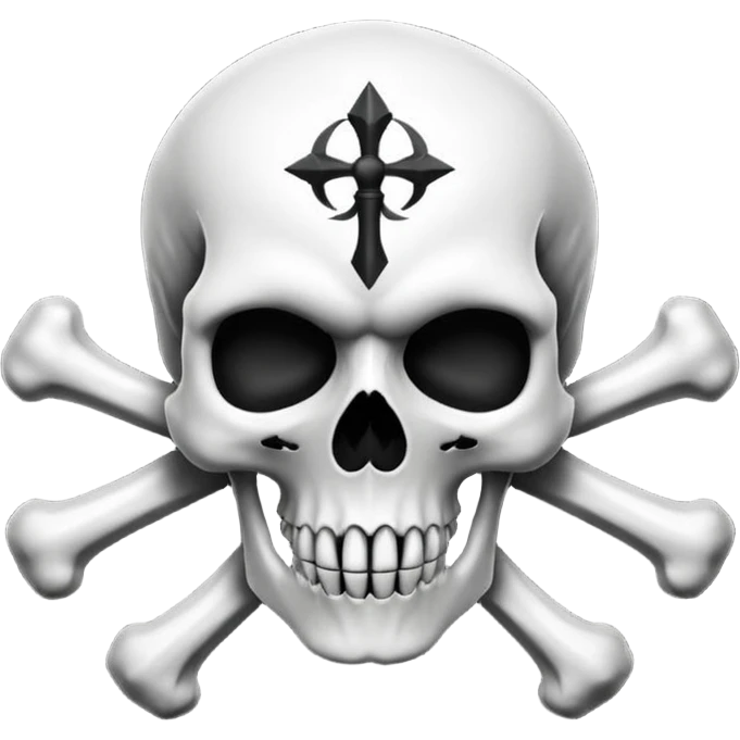 Wiz 101 casting sigil black and white death skull   inspired school emoji