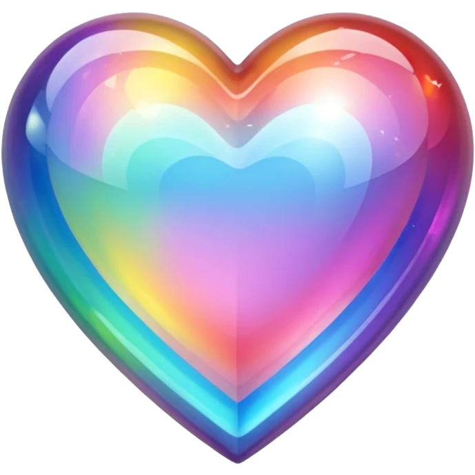 colorful crystal heart emoji