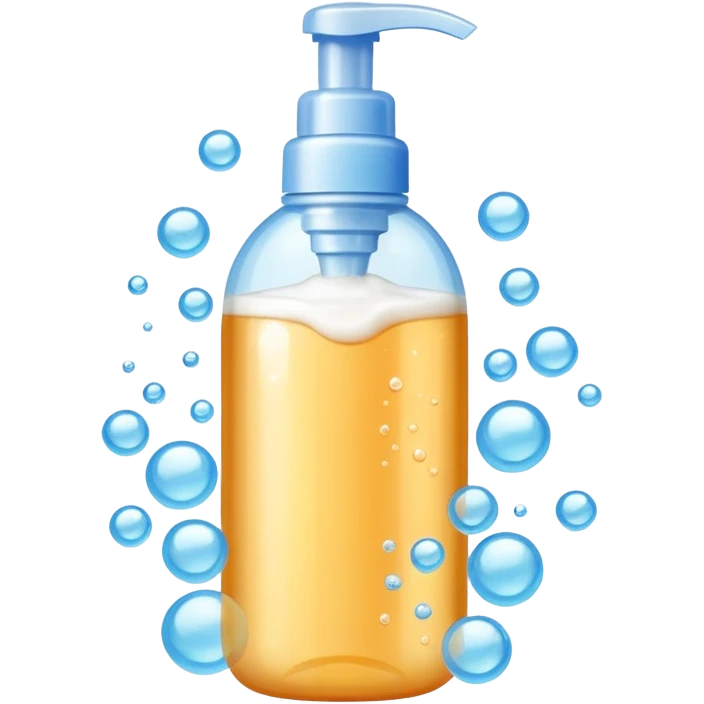 Shampoo for pet with foam emoji