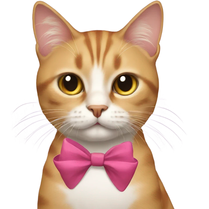 cat with a bow  emoji