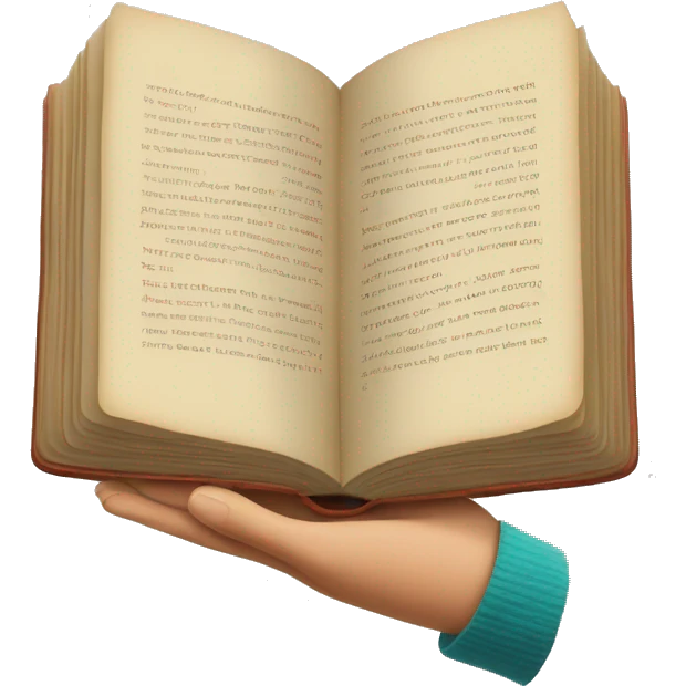 Open book over hands emoji