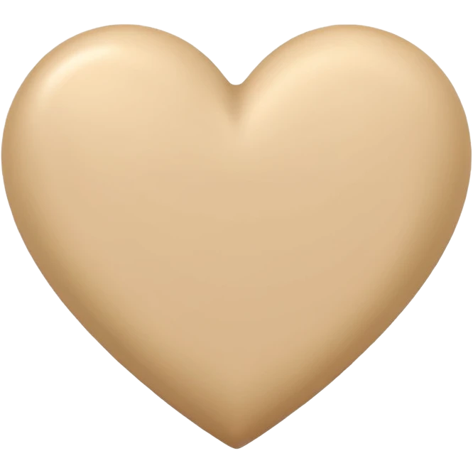 Beige heart emoji