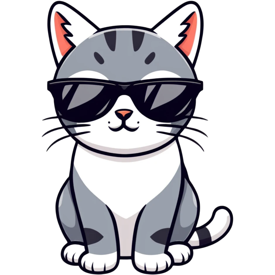 Cat with sunglasses emoji