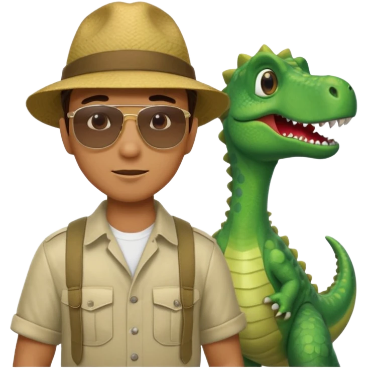 Man with dinosaur  emoji