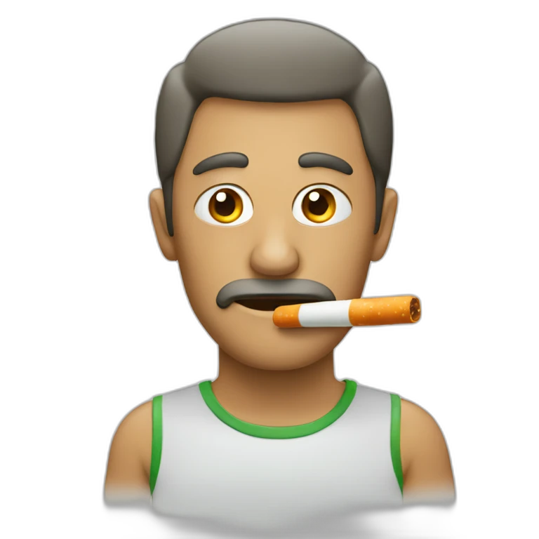 Homme qui fume un joint emoji