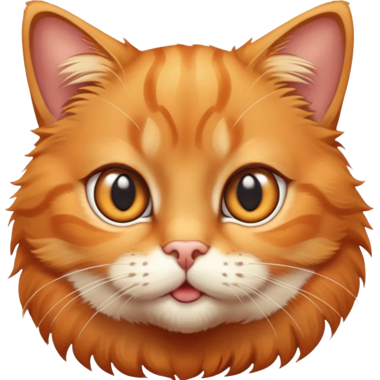 Cute orange tabby cat with big expressive eyes emoji