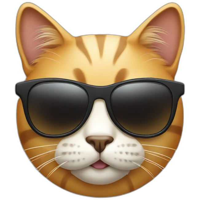 Cat with sunglasses emoji