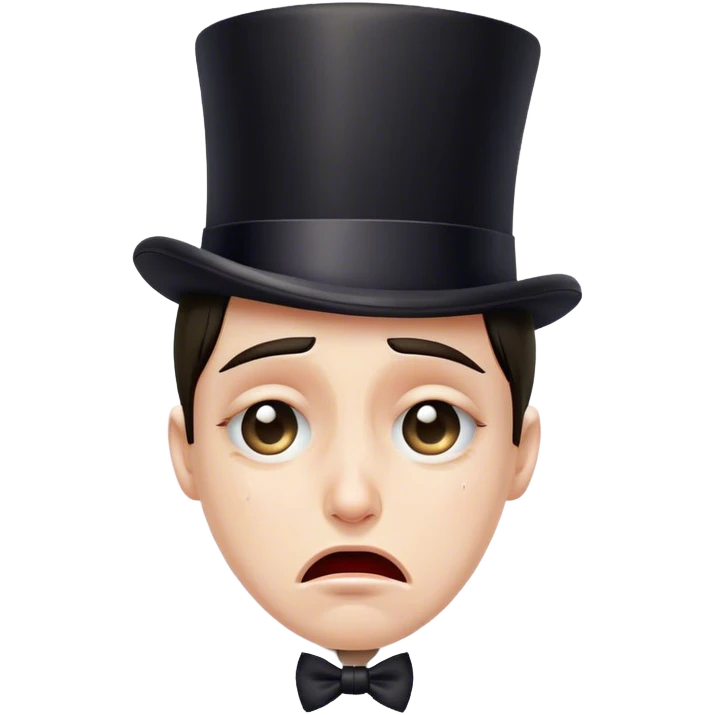Cry with a top hat emoji
