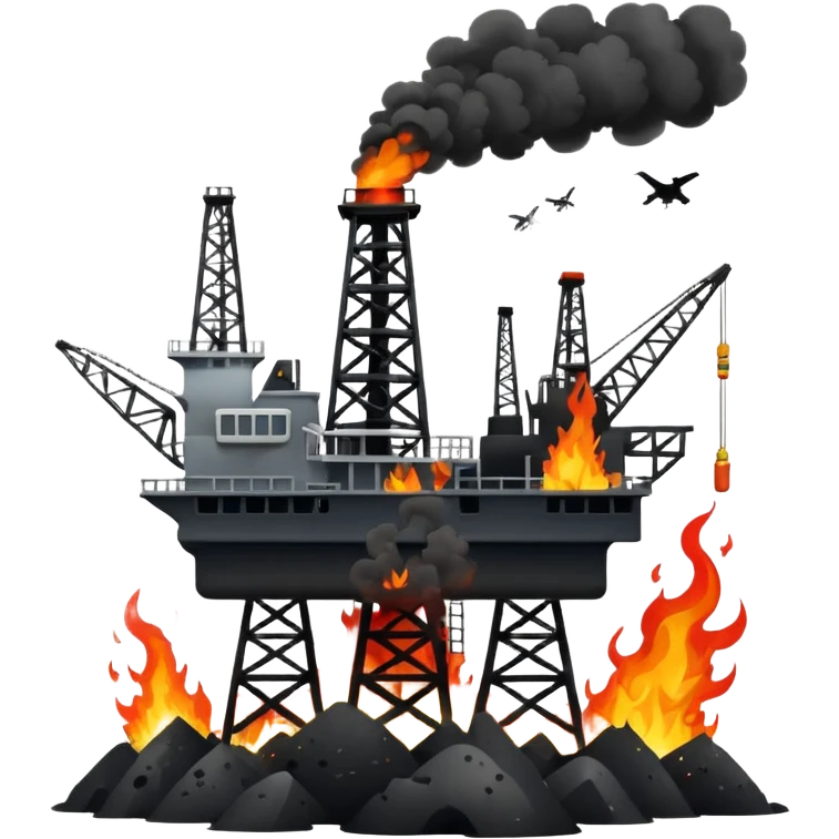 destruction of oil rig emoji