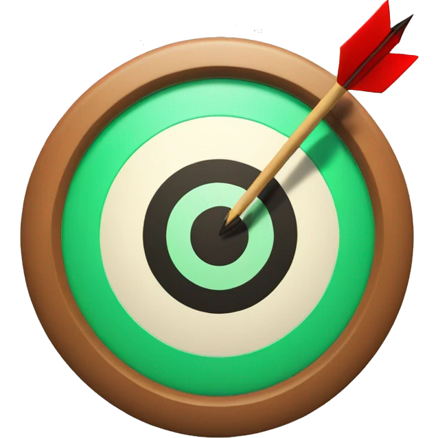 bullseye with an arrow in the center emoji