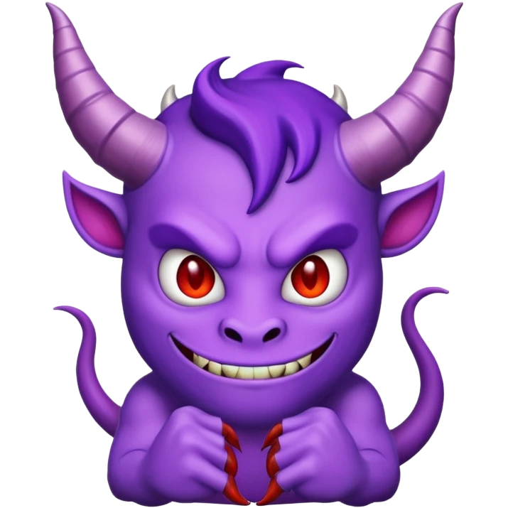 Purple devil with dick emoji