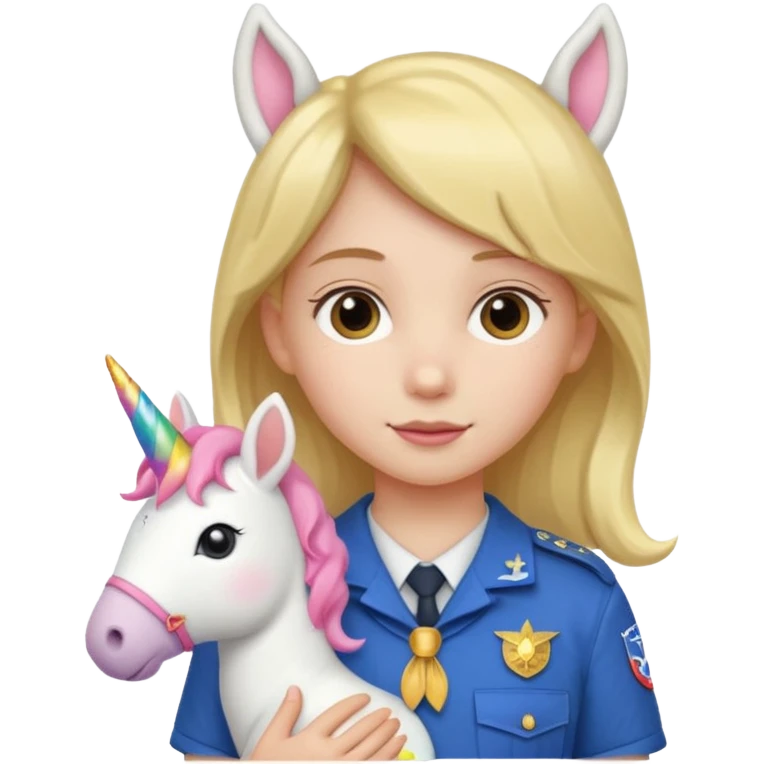 scout girl with a unihorn emoji