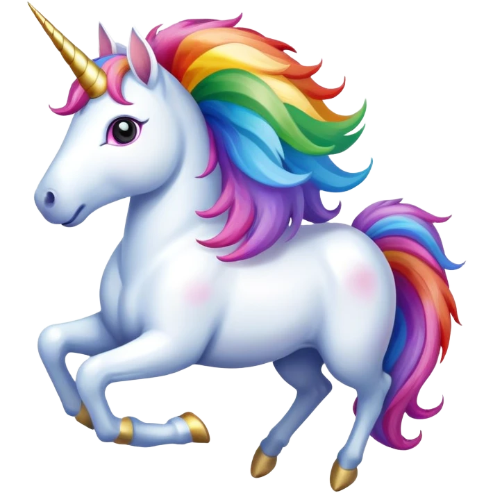 Unicorn flying emoji
