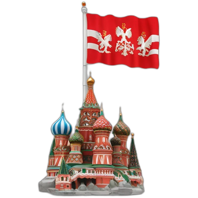 the flag of the city of Moscow with St. George on a red background emoji