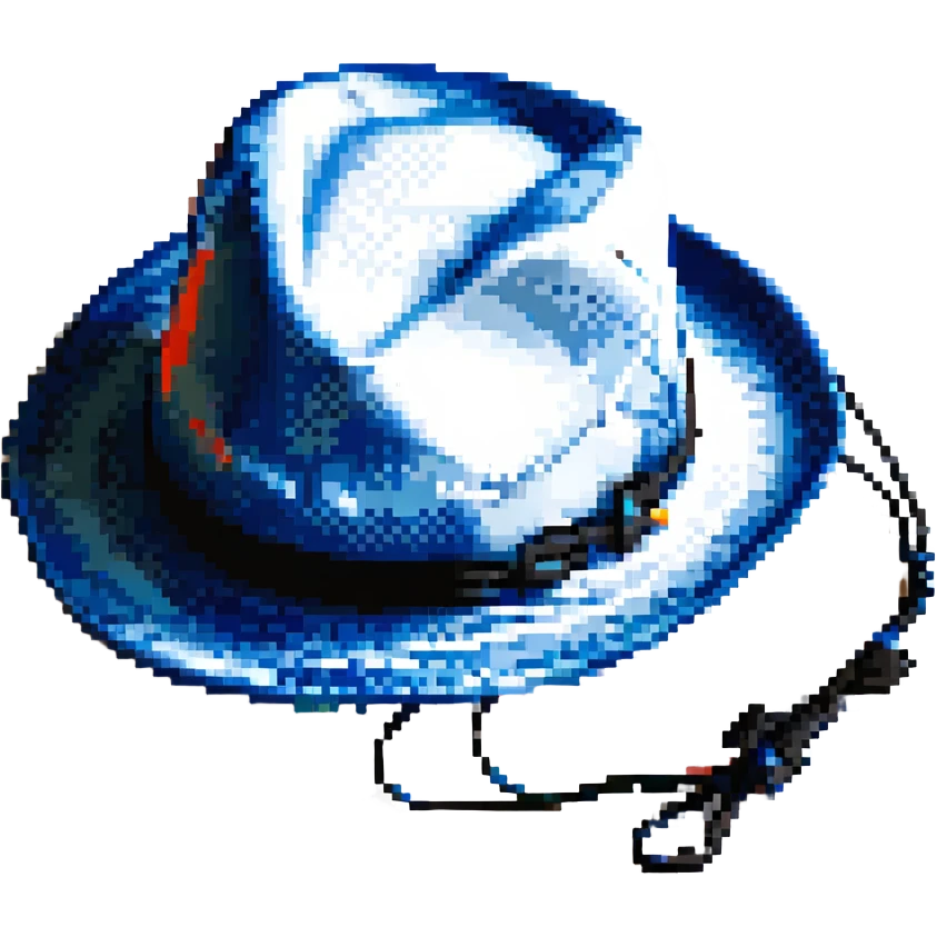 Синяя панамка со шнурком, no background emoji