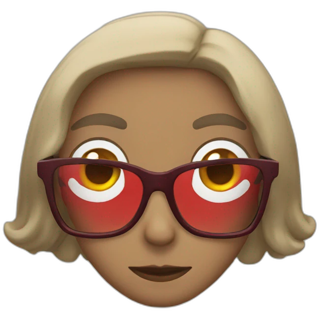 red glasses emoji