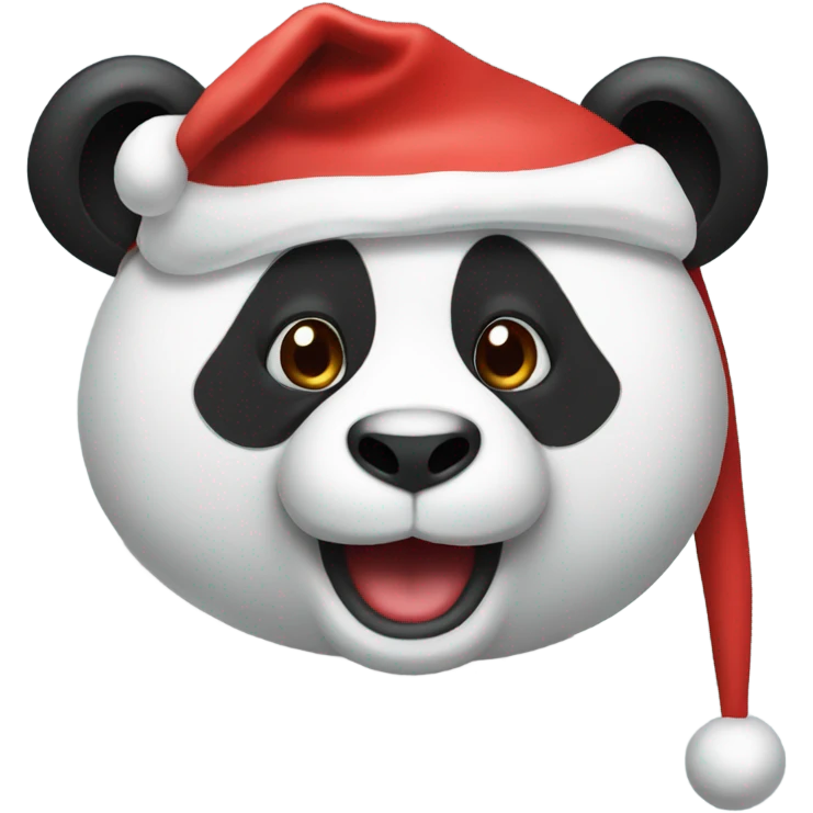 Panda wearing a Santa hat  emoji
