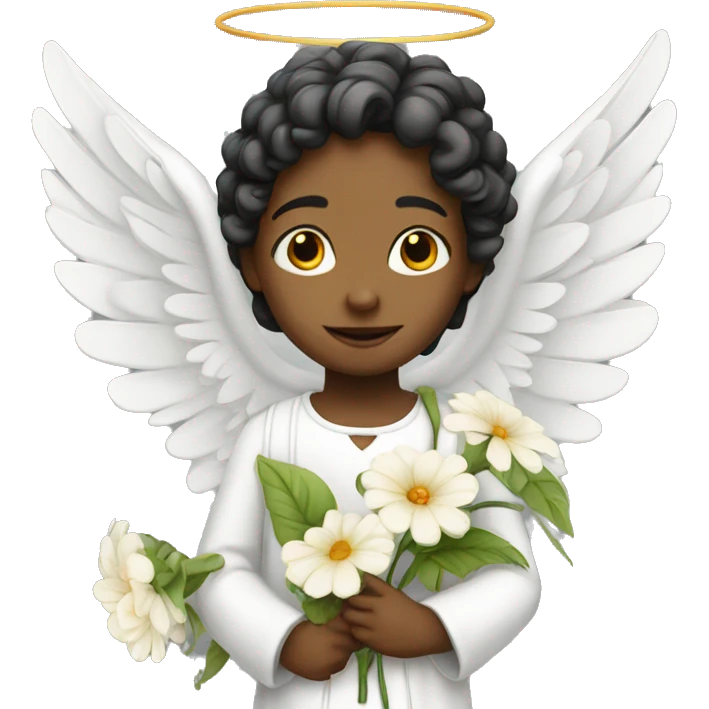angel with flower emoji
