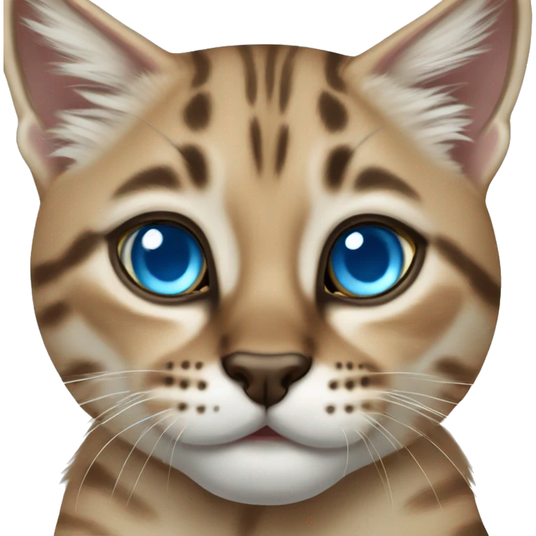 Lynx bengal cat with light Blue eyes emoji