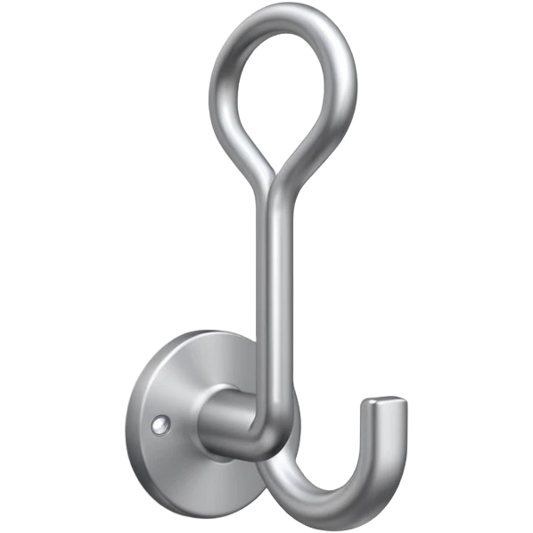 minimalist wall hook for coats with clean lines and rounded edges emoji