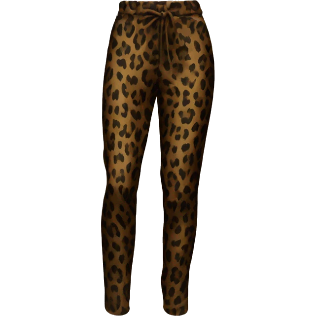 Trousers with leopard print emoji