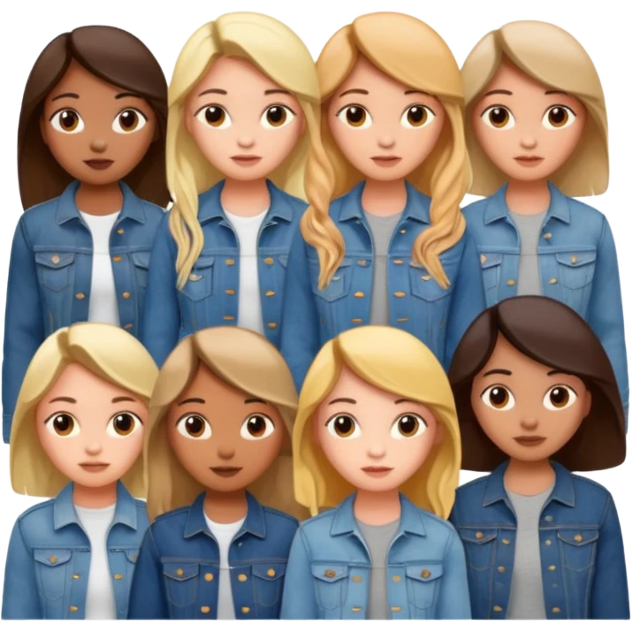 girls in jean jackets emoji