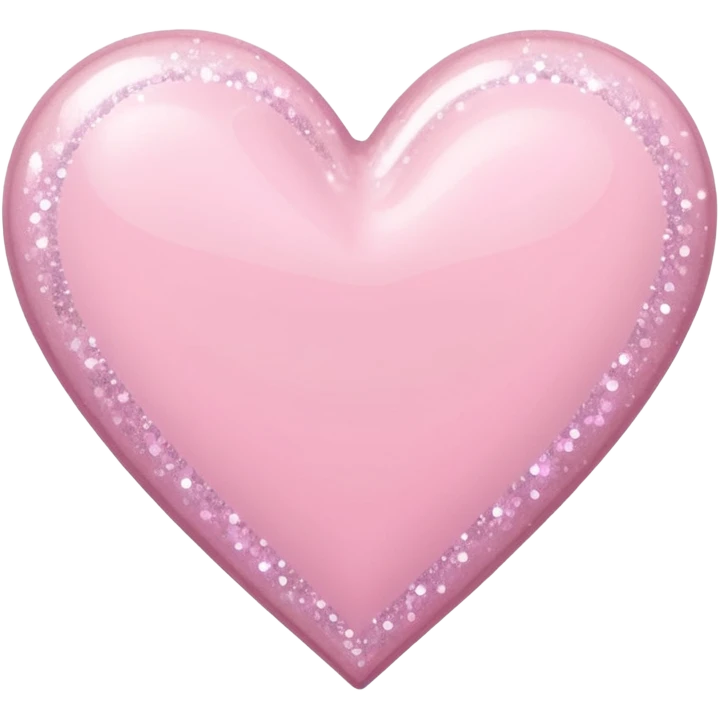 Pastel pink skinny heart with sparkle emoji