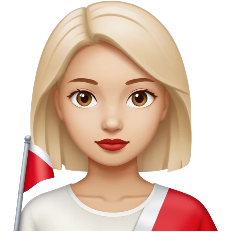 woman with poland flag emoji