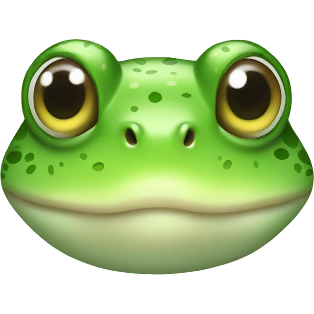 realistic kawaii frog emoji