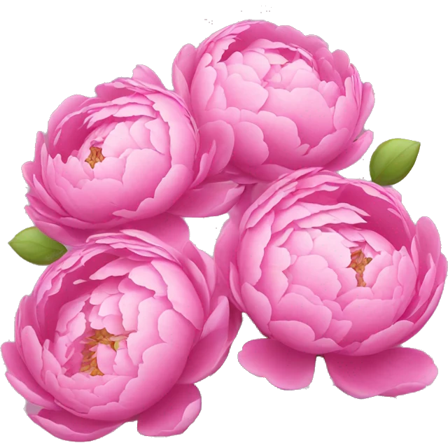 Bouquet of pink peonies emoji