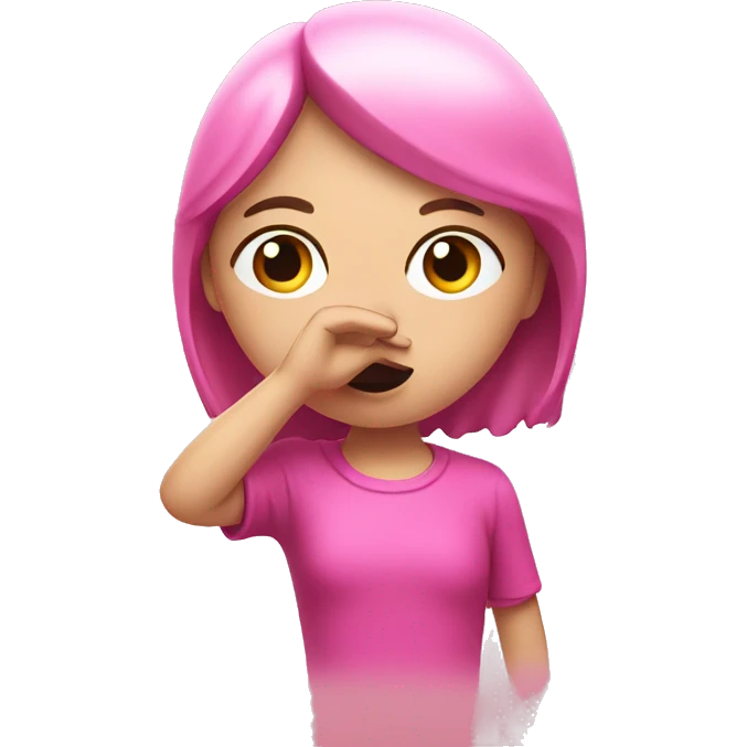 Blowing a kiss in pink  emoji