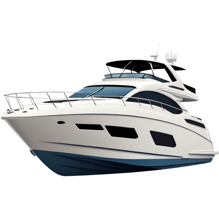 sea ray 500 yacht facing to the left on white background emoji