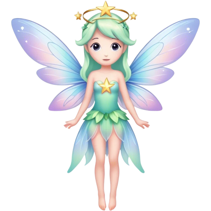 Pastel fairy transparent star emoji