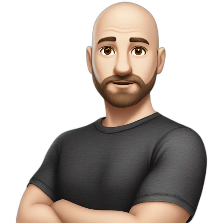 bald man with beard emoji