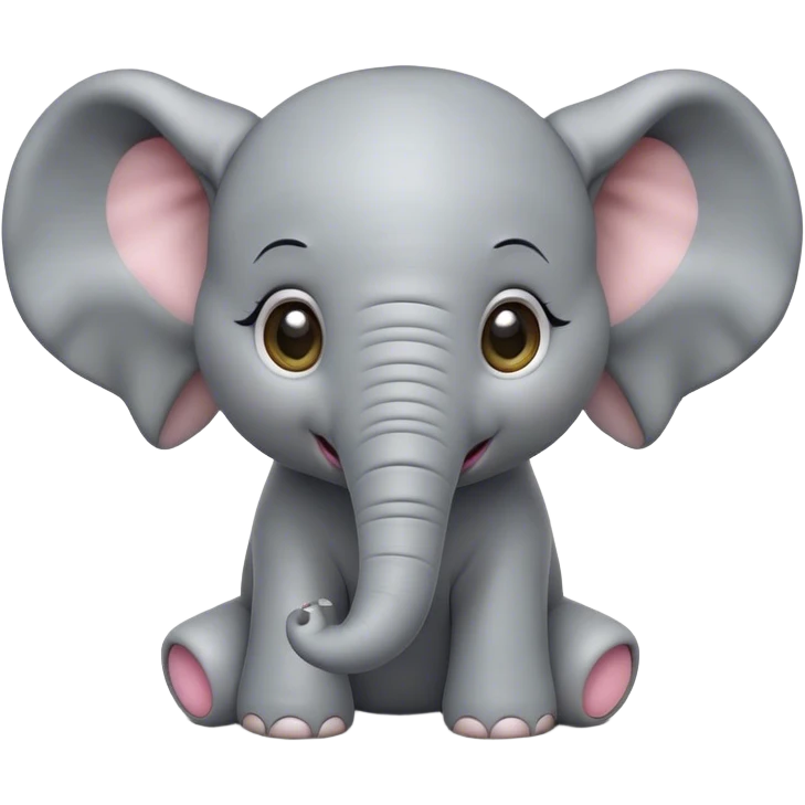 Cinematic Comical Baby Elephant Portrait Emoji, Head tilted dramatically with an exaggeratedly amused expression, featuring a striking soft gray hide with oversized, quirky ears and wide, expressive eyes full of playful disbelief, Simplified yet hilariously expressive features, highly detailed, glowing with a slightly sassy glow, high shine, dramatic yet playful, stylized with an air of cheeky mischief, bright and endearing, soft glowing outline, capturing the essence of a spirited and over-the-top baby elephant, so meme-worthy it feels like it could trumpet its way into internet fame instantly! emoji