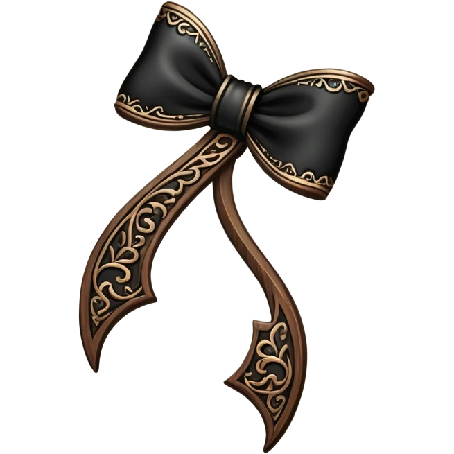 Gothic bow emoji