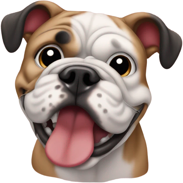 Bulldog red and black emoji