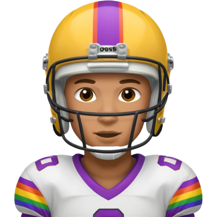 A LGBTQ football player emoji