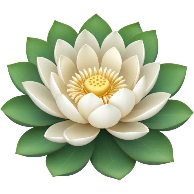 Flor de lótus Branca cada uma diferente  emoji