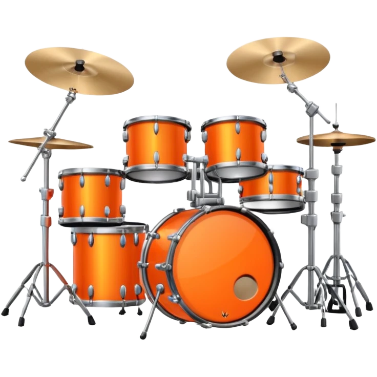 Neon orange drumset emoji