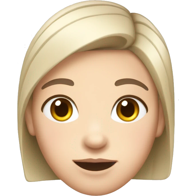 Girl tour guide with fair skin short black hair chubby face emoji