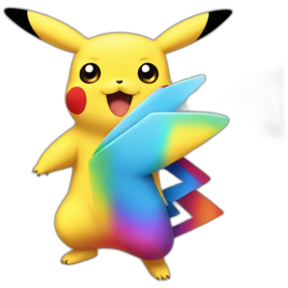 pikachu rainbow emoji