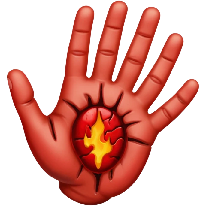 infected hand emoji