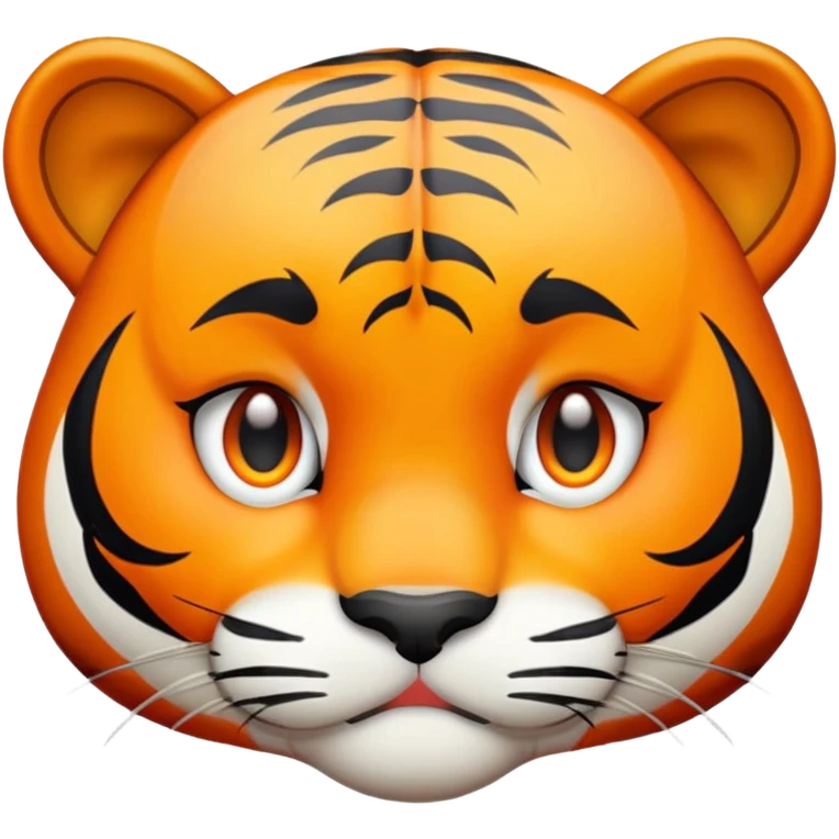 cute tiger crying with tears, sad face emoji