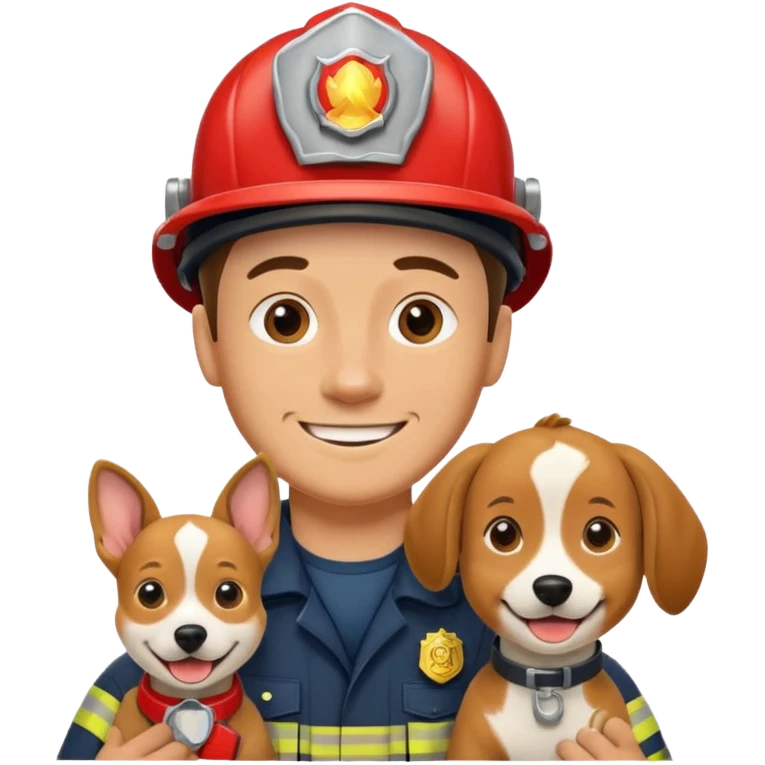 Fireman with animal  emoji