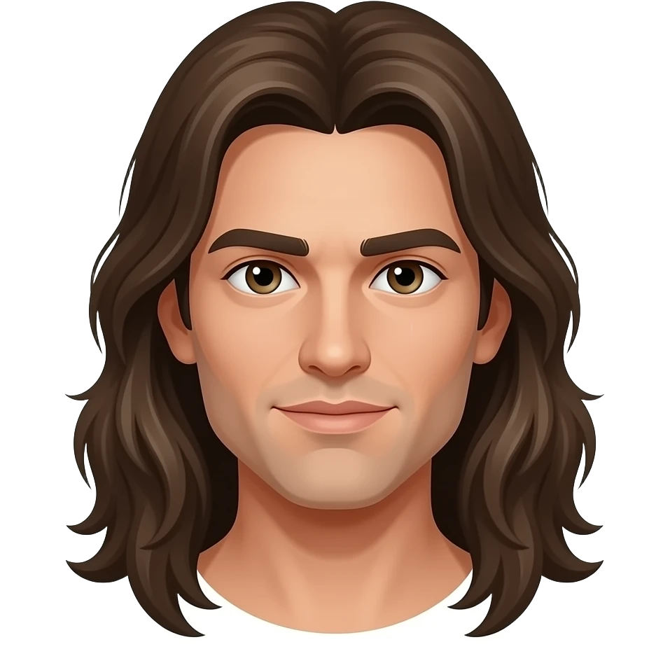 Aereal silk man long hair emoji